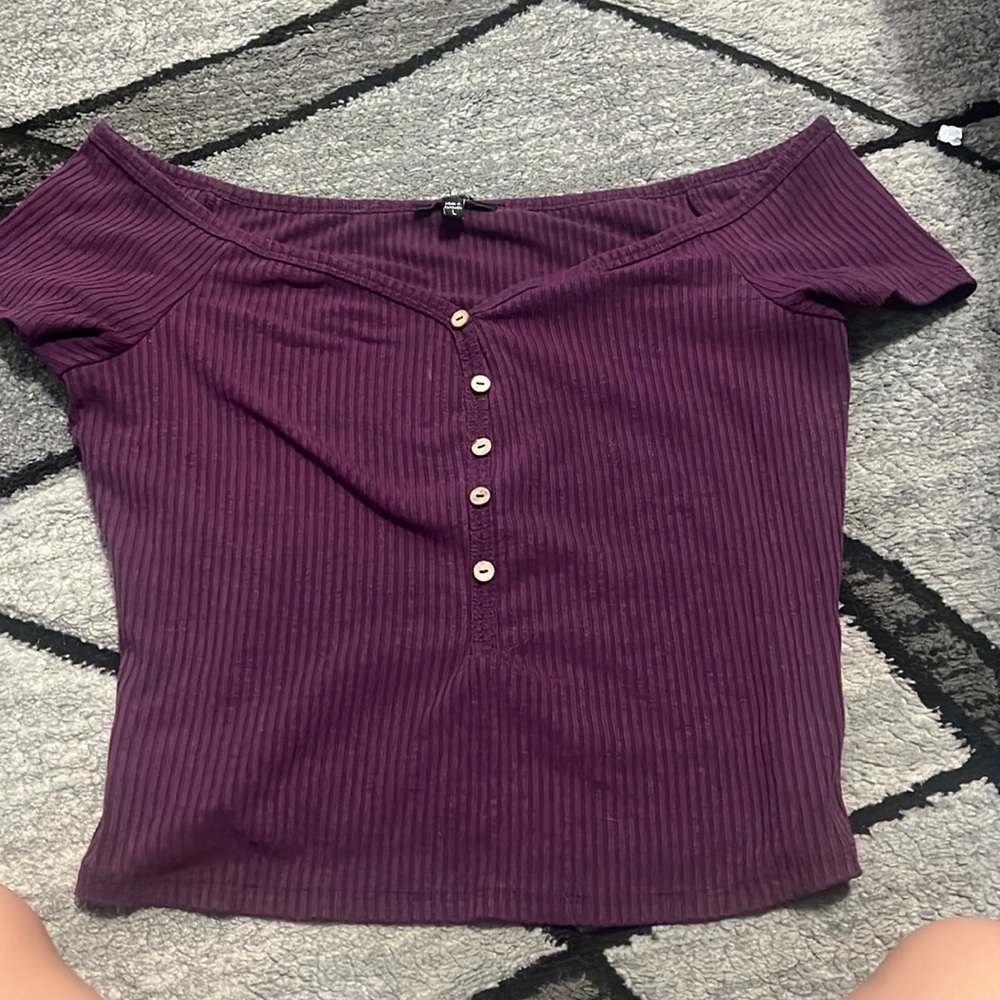 Purple crop top